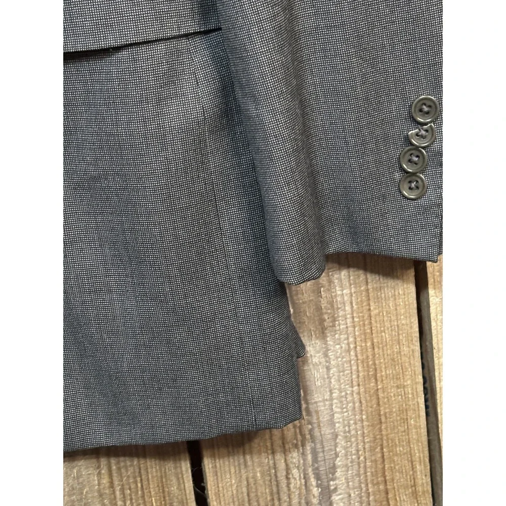Canali Mens Grey Micro Pattern Two‎ Button Suit Jacket Blazer Made in Italy